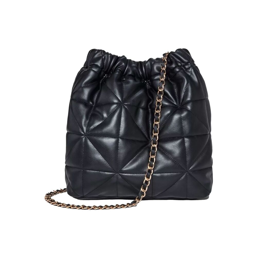 A New Day Rouched Chain Crossbody Bag Women One Size Black‎ Quilted Pattern